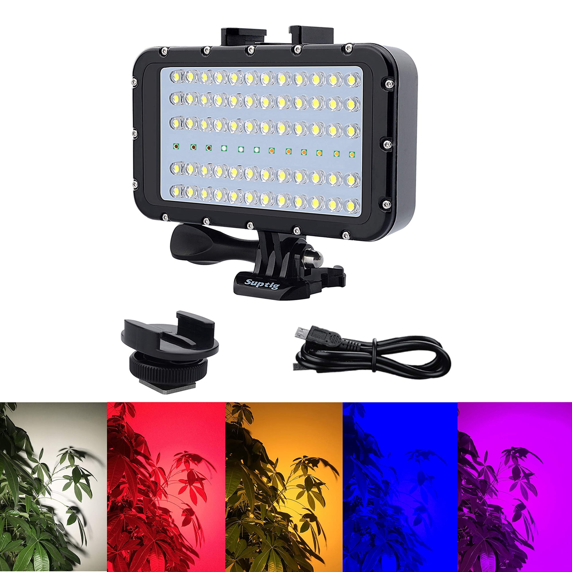 Luz De Buceo Submarina Suptig Video Lighting 72 Led Para Gopro