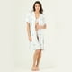 thumbnail image 1 of Bata de Mujer Mini Satin Blanco Estampado, 1 of 5