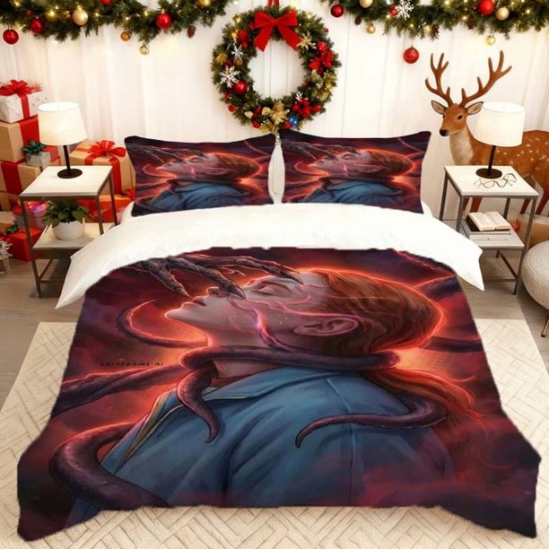 Horror Illustration Printed bedding Soft and Comfortable for All Seasons Ideal for Home and Bedroom Use Perfect Gift for Family Friends and Loved Ones Includes