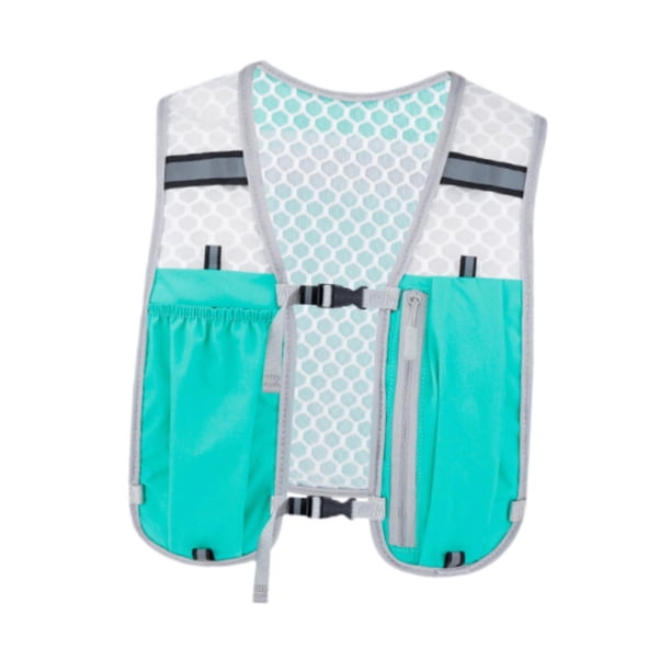 Chaleco de hidratación ligero para correr para hombres y mujeres, transpirable, ideal para senderismo, montañismo, acampada al aire libre y equitación Azul