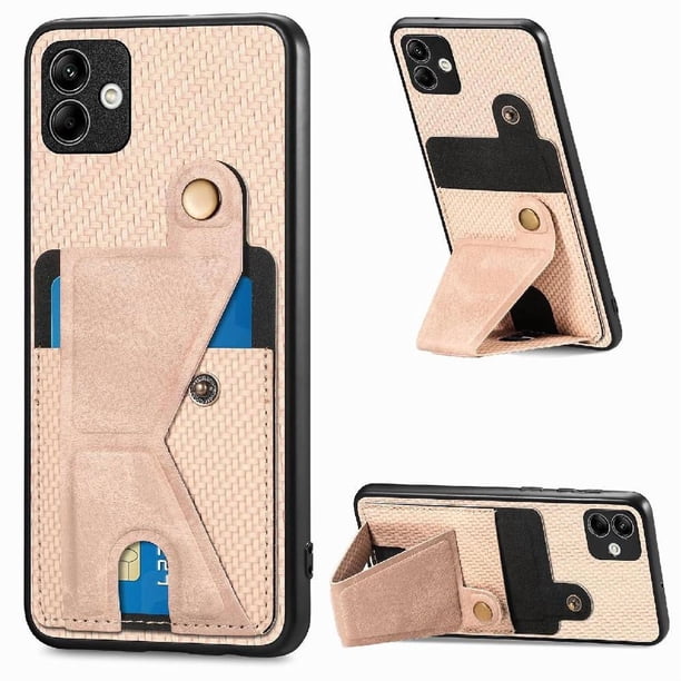 Funda Resistente para Samsung Galaxy A04 4G con Tarjetero y Soporte, Diseño Magnético Blanco