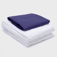 Arthome - Combo Sábana Azul + Cubrecolchón 1 Plaza