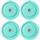 thumbnail image 1 of Tapas de repuesto EuChoiz para Pyrex 7201-PC de 4 tazas, paquete de 4, color turquesa, 1 of 8