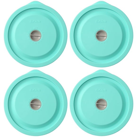 Tapas de repuesto EuChoiz para Pyrex 7200-PC, 2 tazas, paquete de 4, turquesa