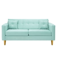 Bodevir - Sofa New Retro 3C Felpa 01 Verde Agua