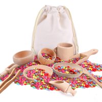 Sensory Bin Tools Yowlieu De Madera, 10 Unidades, Para Bebés Y Niños