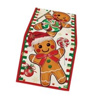 Magideal - De Mesa Navideño Rectangular, Mantel Para Interior Y Exterior, Estilo Rústico, 180 X 30 Cm, Mantel Individual Para Mesa, Mantel Para Festivales Hombre De Jengibre