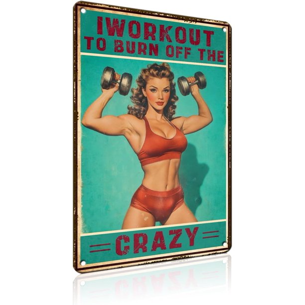 Letrero estaño metal gimnasio no dejas entrenar envejeces vintage arte pared hogar boxeo club 30x40cm