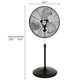 thumbnail image 2 of Ventilador de pie Hurricane Pro 20 oscilante de alta velocidad, 2 of 9