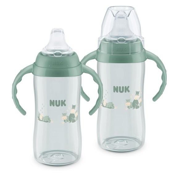 Vaso entrenador para bebé NUK First Choice, pack de 2, 300 ml, pajita suave