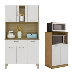 Movelaria - Combo Mueble Para Microondas Orion Y Mueble De Cocina Kyra K0206