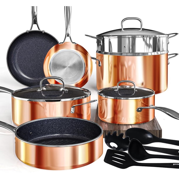 Juego de utensilios de cocina DUXANO Deluxe, 14 piezas, cerámica saludable, antiadherente