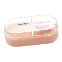 Magideal - Caja Compacta De Almacenamiento De Medicamentos Con De Pastillas, Divisor De Tamaño De Bolsillo A Prueba De Polvo Para , Rosado