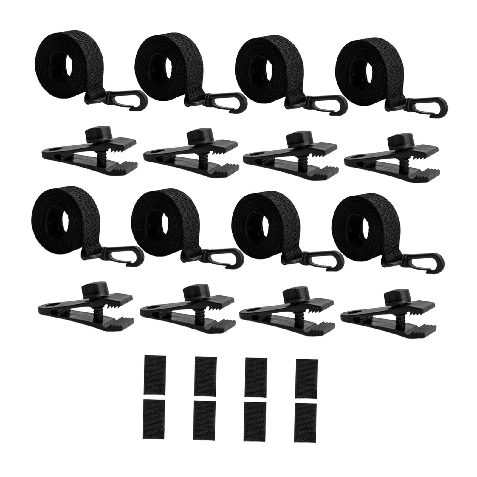 Magideal - Juego De 8 Piezas De Fijación Para Rodillos De Cubierta Solar, Correas De Rodillo Con Ganchos, 8 Accesorios De Clip, Correas De Cubierta Solar Para Pi