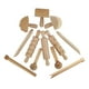thumbnail image 1 of Niños Madera Arte Arcilla Masa Herramientas Juguete Moldes De Pasador De Rodillo DIY Hecho A Mano 12pc / Set, 1 of 3