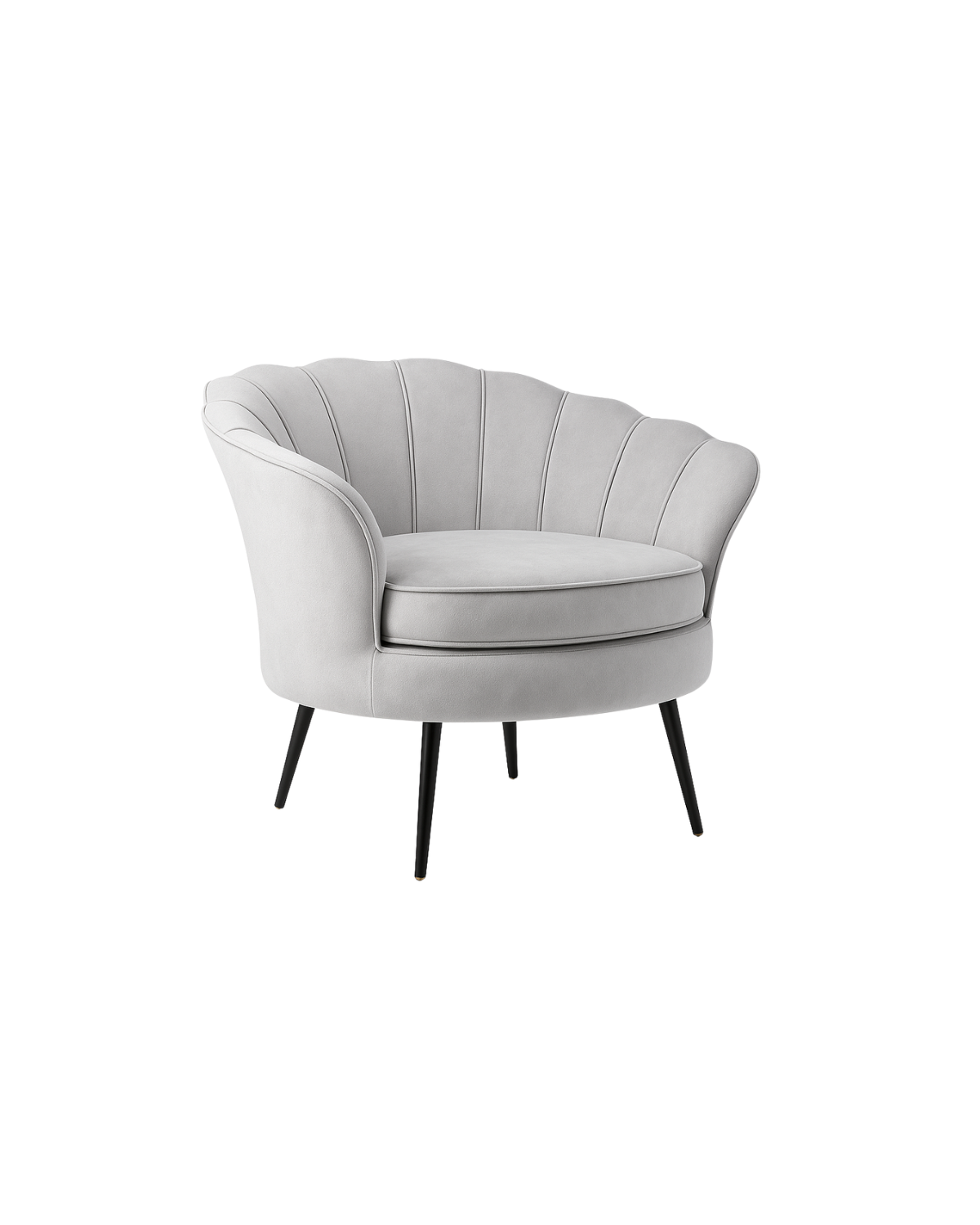Habita2 Chile - Sillon 1 Cuerpo Terciopelo Shell Black Gris