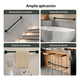 thumbnail image 3 of Pasamanos de tubo escaleras 1 m con soportes, plata #1, 3 of 3