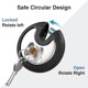 thumbnail image 3 of Candado con llave Puroma Disc de acero inoxidable, resistente, paquete de 1 unidad, 3 of 7