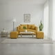 thumbnail image 1 of Living Aurelia 2 Cuerpos + 2 Pouf Tela Mostaza, 1 of 2