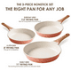 thumbnail image 2 of Juego De Sartenes Antiadherentes De Cocina Color Rosa, 2 of 3