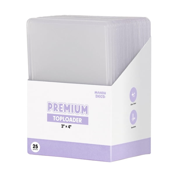 Toploaders MANDU DECO 7,9 x 10,2 cm, paquete de 25