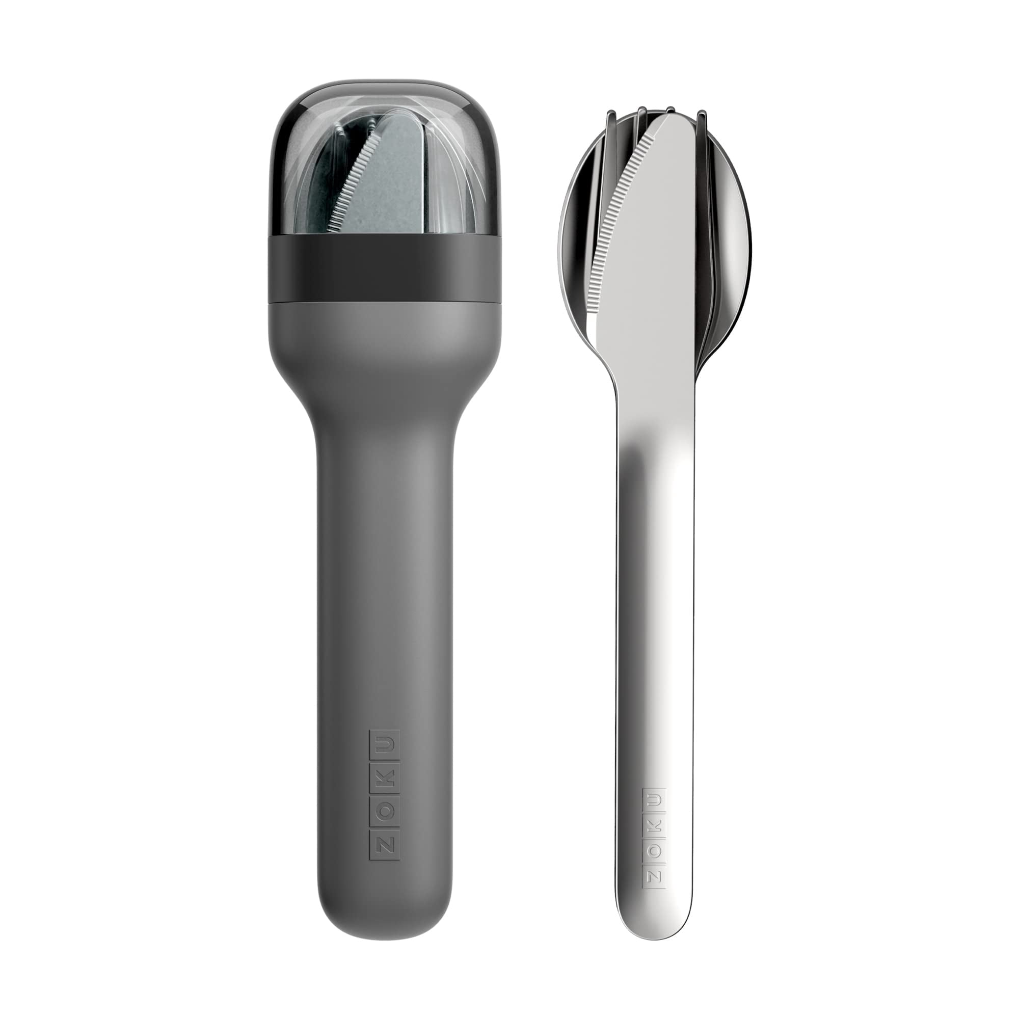 Juego De Utensilios Zoku Pocket De Acero Inoxidable Con Tenedor Y Cuchara