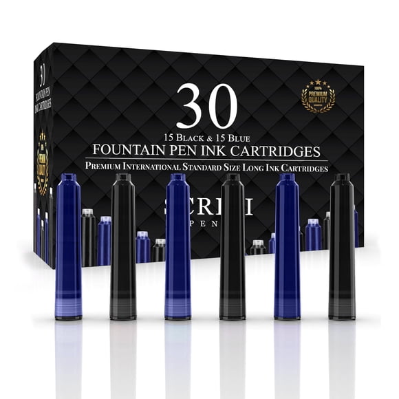 Cartucho de tinta SCRIVI PENS 30 unidades negro y azul