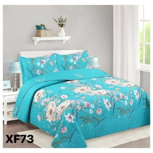 Genérico - Cubrecama Quilt Verano King - Calipso Rosas Xf73