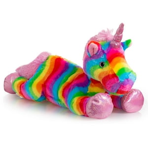 Peluche Hollyhome, Unicornio De Peluche, Arcoíris, 60 Cm