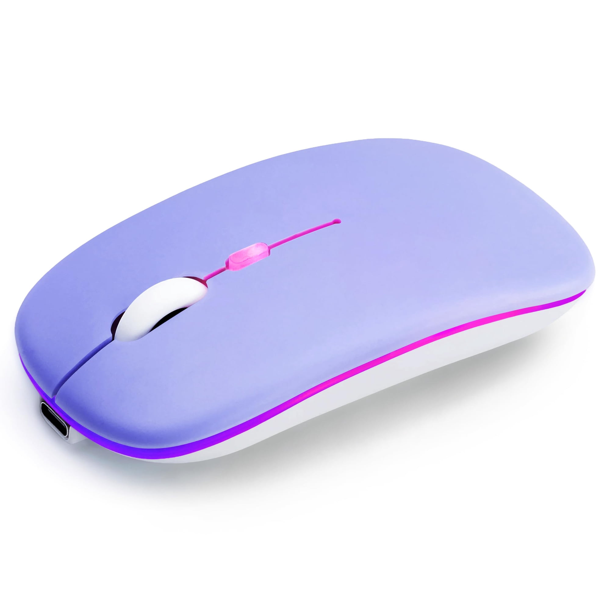 Ratón Bluetooth Inalámbrico Aztzatz Recargable 500mah Púrpura