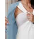thumbnail image 5 of INSPIRE CHIC Camisas de Maternidad para Mujeres con Botones Ropa de Embarazo Manga Larga Cuello en V Falso 2 Piezas Tops de Lactancia S Azul, 5 of 6
