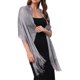 thumbnail image 1 of INSPIRE CHIC Chales y Envolturas para Mujeres para Vestidos de Noche Brillantes y Relucientes Elegantes para Fiesta de Boda Gris Oscuro(Plateado) 74.8"x17.7"(LxW), 1 of 6