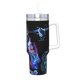 thumbnail image 2 of Blue Beetle Vaso aislado de acero inoxidable con asa, diseño temático, regalo para familia, amigos y fans; incluye pajita y encaja en el portavasos estándar, 40 oz, 2 of 6