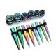 thumbnail image 3 of Expansores de oreja VCMART Kit arcoíris 36 piezas 14G-00G acero, 3 of 6