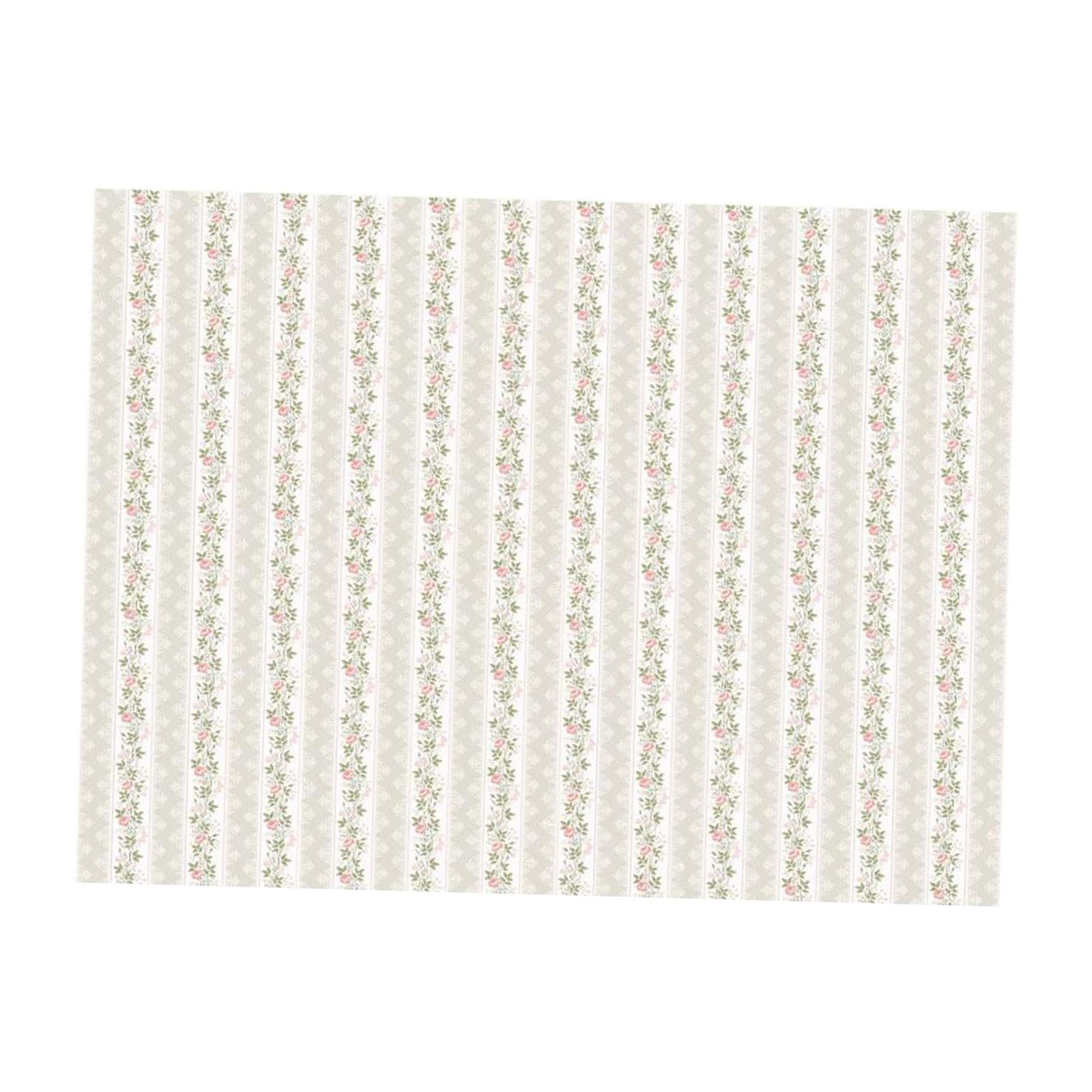 Bothyi - Pegatinas De Pared De Papel Con Efecto De Papel De Pared De Casa De Muñecas Para Casa De Muñecas A Escala 1/6 1/8 Estilo D