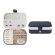 thumbnail image 1 of Caja de accesorios de viaje REGALWOVEN, pequeño organizador de accesorios de cuero PU, soporte de exhibición de almacenamiento para regalos de mujeres Azul Blanco, 1 of 7