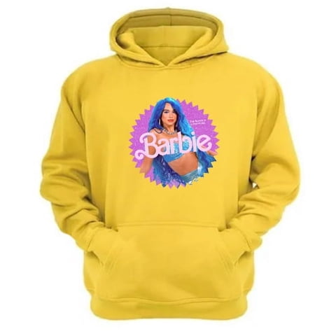 Genérico - Polerón Canguro Dua Lipa Muñeca Modelo Amarillo Talla S Unisex