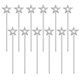 thumbnail image 1 of Varita Princess Star ZCYSRLQIN, 13 pulgadas, plateada, 12 unidades para fiestas, 1 of 7