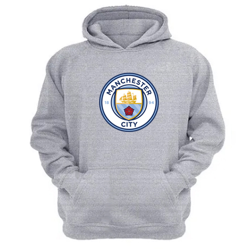 Genérico - Polerón Canguro Manchester City Gris Claro Talla Xl Unisex