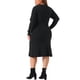 thumbnail image 3 of Agnes Orinda Vestidos de Halloween para Mujer Tallas Grandes Vestido Suéter Cuello Redondo Manga Larga Tejido Jersey Otoño Invierno Vestidos Suéter 2X Negro, 3 of 5