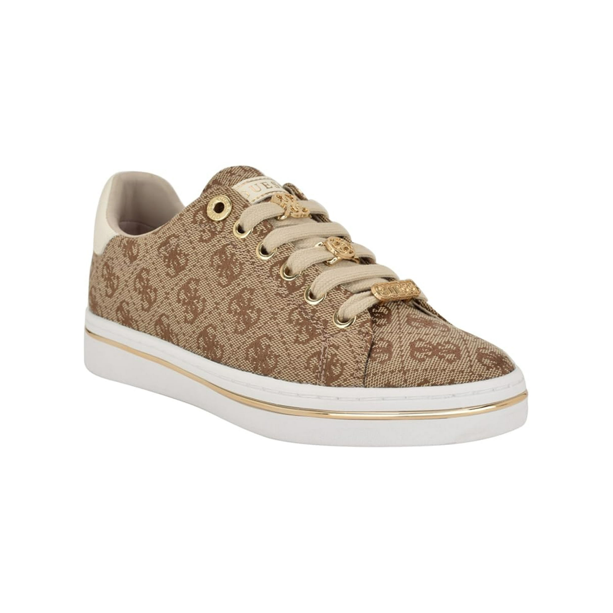 Zapatilla Deportiva Guess Stasey Para Mujer, Tamaño Mediano, Marrón/rosa, Logotipo 210, Talla 5