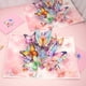 thumbnail image 4 of Tarjeta de felicitación Sutjxc, desplegable, rosa, diseño de mariposas y flores, 4 of 7