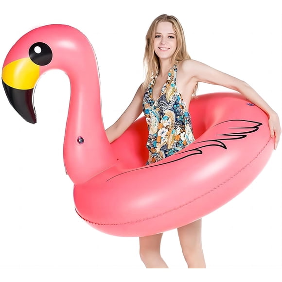 Flotador inflable con forma de flamenco para piscina Jasonwell Giant, 115 x 100 cm