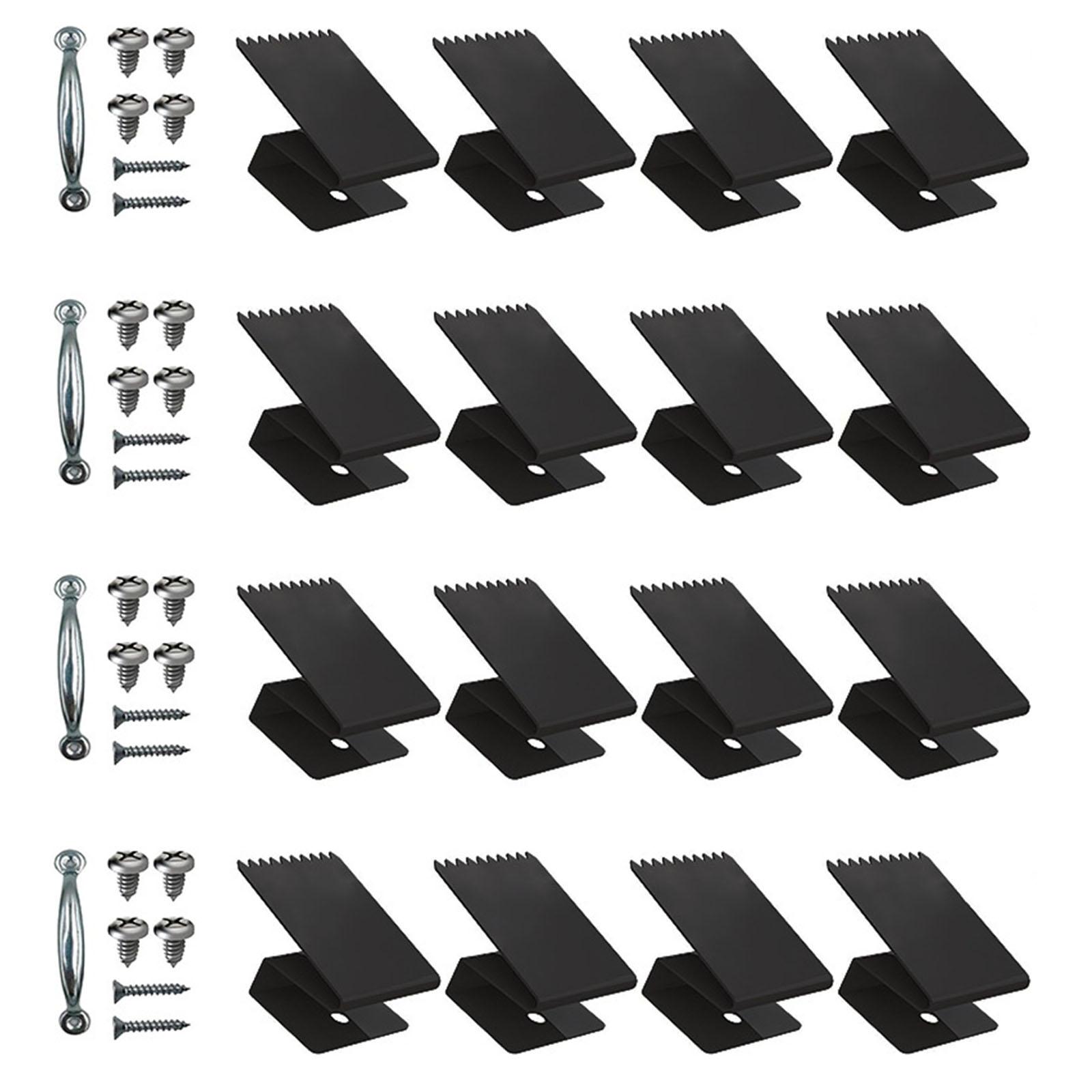 Bothyi - 16X Clips Para Ventana Clips Para Ventana Exterior Estuco Ladrillo Negro