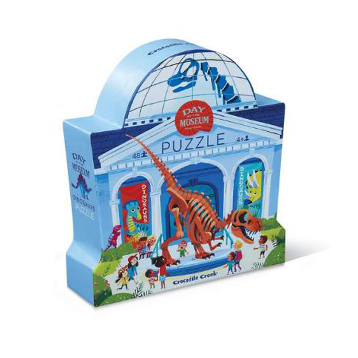 Puzzle Día En El Museo Dinosaurios 48pcs Crocodile Creek