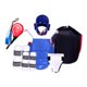 thumbnail image 4 of Juego De Equipo De Protección De Taekwondo De 6 Piezas Protector De Entrepierna Con Espinilleras De 130 A 150 Cm Azul, 4 of 5