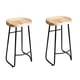 thumbnail image 1 of Pack 2 Sillas De Bar Metálica 75 Cm Asiento Madera, 1 of 3