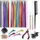 thumbnail image 2 of Kit De Oropel Para Extensiones De Cabello De 12 Colores, 2400 Hebras Para Peinar A Mujeres Y Hombres, 120cm, 2 of 5