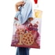 thumbnail image 4 of Pizza Game Bolso de tela con estampado de lienzo para mujer, bolsa de compras reutilizable y estética, con cremallera interior, regalo para mujer, 35 × 40 cm., 4 of 6