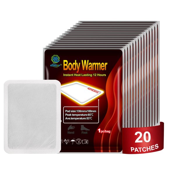 Calentador Corporal KONGDY Pack de 20 Parches 13 × 10 cm 10 horas de calor